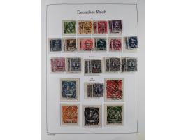 1872/1945, gestempelte Sammlung ab Brustschilde, mit vielen 5 M. Werten, Zeppelinen, Blocks und Dienstmarken, meist gute Erha