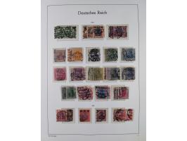 1872/1945, gestempelte Sammlung ab Brustschilde, mit vielen 5 M. Werten, Zeppelinen, Blocks und Dienstmarken, meist gute Erha