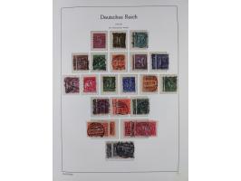 1872/1945, gestempelte Sammlung ab Brustschilde, mit vielen 5 M. Werten, Zeppelinen, Blocks und Dienstmarken, meist gute Erha