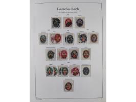 1872/1945, gestempelte Sammlung ab Brustschilde, mit vielen 5 M. Werten, Zeppelinen, Blocks und Dienstmarken, meist gute Erha