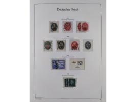 1872/1945, gestempelte Sammlung ab Brustschilde, mit vielen 5 M. Werten, Zeppelinen, Blocks und Dienstmarken, meist gute Erha