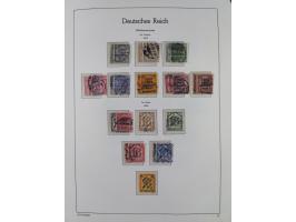 1872/1945, gestempelte Sammlung ab Brustschilde, mit vielen 5 M. Werten, Zeppelinen, Blocks und Dienstmarken, meist gute Erha