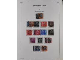 1872/1945, gestempelte Sammlung ab Brustschilde, mit vielen 5 M. Werten, Zeppelinen, Blocks und Dienstmarken, meist gute Erha