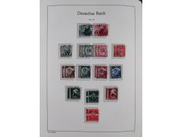 1872/1945, gestempelte Sammlung ab Brustschilde, mit vielen 5 M. Werten, Zeppelinen, Blocks und Dienstmarken, meist gute Erha