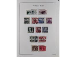 1872/1945, gestempelte Sammlung ab Brustschilde, mit vielen 5 M. Werten, Zeppelinen, Blocks und Dienstmarken, meist gute Erha