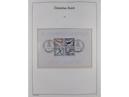 1872/1945, gestempelte Sammlung ab Brustschilde, mit vielen 5 M. Werten, Zeppelinen, Blocks und Dienstmarken, meist gute Erha