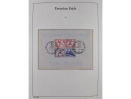 1872/1945, gestempelte Sammlung ab Brustschilde, mit vielen 5 M. Werten, Zeppelinen, Blocks und Dienstmarken, meist gute Erha