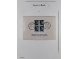 1872/1945, gestempelte Sammlung ab Brustschilde, mit vielen 5 M. Werten, Zeppelinen, Blocks und Dienstmarken, meist gute Erha