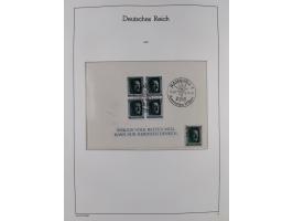 1872/1945, gestempelte Sammlung ab Brustschilde, mit vielen 5 M. Werten, Zeppelinen, Blocks und Dienstmarken, meist gute Erha