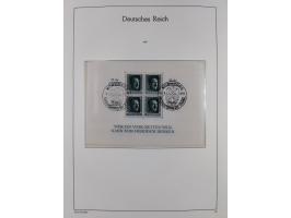 1872/1945, gestempelte Sammlung ab Brustschilde, mit vielen 5 M. Werten, Zeppelinen, Blocks und Dienstmarken, meist gute Erha