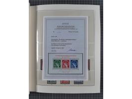 1948/90, postfrische, in den Hauptnummern augendscheinlich komplette Sammlung, Aufdruckwerte sign. und Block 1 mit Fotoattest