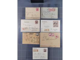 1895/1915, 25 Briefe und Karten, sowie ein Vorderseiter, inklusive Vorläufer, mit besseren Frankaturen und Verwendungen, dabe