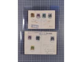 1915/19, 15 Briefen und Karten mit besseren, meist eingeschriebenen Frankaturen, teils Zensur, dabei 1916 R-Brief mit “STATIO