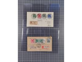 1915/19, 15 Briefen und Karten mit besseren, meist eingeschriebenen Frankaturen, teils Zensur, dabei 1916 R-Brief mit “STATIO