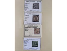 1851/68, gestempelte Sammlung inkl. Landpost-Portomarken und etlichen Farben. Dabei u.a. Mi.-Nr. 1a (tadellos, FA Stegmüller 