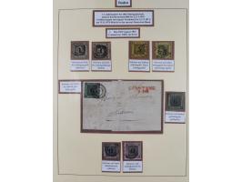 1851/68, gestempelte Sammlung inkl. Landpost-Portomarken und etlichen Farben. Dabei u.a. Mi.-Nr. 1a (tadellos, FA Stegmüller 
