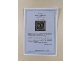 1851/68, gestempelte Sammlung inkl. Landpost-Portomarken und etlichen Farben. Dabei u.a. Mi.-Nr. 1a (tadellos, FA Stegmüller 