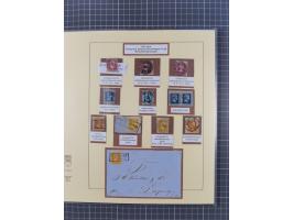 1850/67, gestempelte Sammlung inkl. 14 Briefen und Ganzsachen mit Farben, Paaren, schönen Briefstücken und weiteren Besonderh