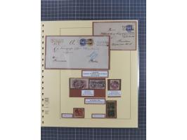 1850/67, gestempelte Sammlung inkl. 14 Briefen und Ganzsachen mit Farben, Paaren, schönen Briefstücken und weiteren Besonderh