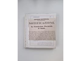 ITALIEN: 1631/1866, Sammlung mit 90 Briefen und Dokumenten mit Gesundheitsbescheinigungen und -ausweisen zu verschiedenen Epi