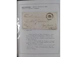 ITALIEN: 1807/1866, Sammlung mit 42 Briefen und Dokumenten, angefangen mit zwei Briefen aus 1807 mit “Il Delegato per la Vacc