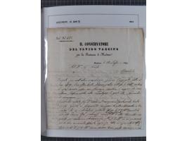 ITALIEN: 1807/1866, Sammlung mit 42 Briefen und Dokumenten, angefangen mit zwei Briefen aus 1807 mit “Il Delegato per la Vacc