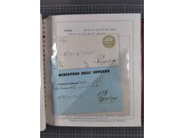 ITALIEN: 1807/1866, Sammlung mit 42 Briefen und Dokumenten, angefangen mit zwei Briefen aus 1807 mit “Il Delegato per la Vacc