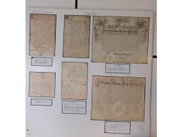 1683/1868, 'Impoststempel zur Steuerbegleichung auf vorgefertigtem Stempelpapier', einzigartige Ausstellungssammlung mit über