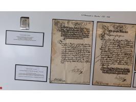 1683/1868, 'Impoststempel zur Steuerbegleichung auf vorgefertigtem Stempelpapier', einzigartige Ausstellungssammlung mit über