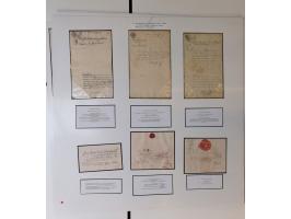 1683/1868, 'Impoststempel zur Steuerbegleichung auf vorgefertigtem Stempelpapier', einzigartige Ausstellungssammlung mit über