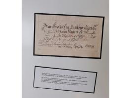 1683/1868, 'Impoststempel zur Steuerbegleichung auf vorgefertigtem Stempelpapier', einzigartige Ausstellungssammlung mit über