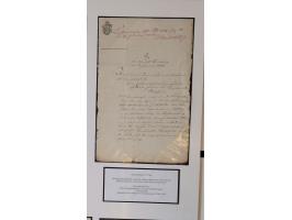 1683/1868, 'Impoststempel zur Steuerbegleichung auf vorgefertigtem Stempelpapier', einzigartige Ausstellungssammlung mit über