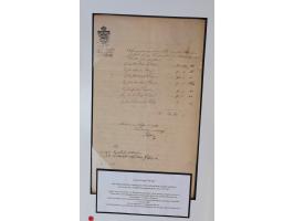 1683/1868, 'Impoststempel zur Steuerbegleichung auf vorgefertigtem Stempelpapier', einzigartige Ausstellungssammlung mit über