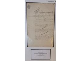 1683/1868, 'Impoststempel zur Steuerbegleichung auf vorgefertigtem Stempelpapier', einzigartige Ausstellungssammlung mit über