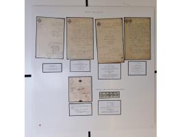 1683/1868, 'Impoststempel zur Steuerbegleichung auf vorgefertigtem Stempelpapier', einzigartige Ausstellungssammlung mit über