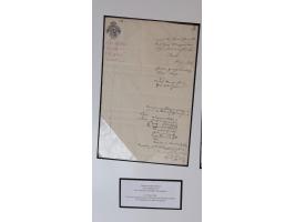 1683/1868, 'Impoststempel zur Steuerbegleichung auf vorgefertigtem Stempelpapier', einzigartige Ausstellungssammlung mit über