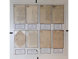 1683/1868, 'Impoststempel zur Steuerbegleichung auf vorgefertigtem Stempelpapier', einzigartige Ausstellungssammlung mit über