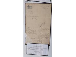 1683/1868, 'Impoststempel zur Steuerbegleichung auf vorgefertigtem Stempelpapier', einzigartige Ausstellungssammlung mit über