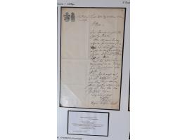 1683/1868, 'Impoststempel zur Steuerbegleichung auf vorgefertigtem Stempelpapier', einzigartige Ausstellungssammlung mit über