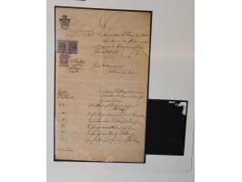 1683/1868, 'Impoststempel zur Steuerbegleichung auf vorgefertigtem Stempelpapier', einzigartige Ausstellungssammlung mit über
