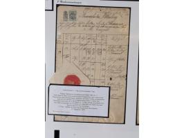 1683/1868, 'Impoststempel zur Steuerbegleichung auf vorgefertigtem Stempelpapier', einzigartige Ausstellungssammlung mit über