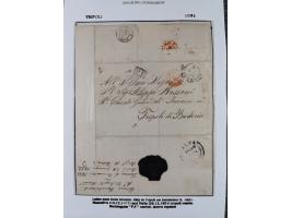 1851/1912, delightful exhibit collection with 37 covers and cards, covering the Ottoman, Italian and French Offices in Tripol