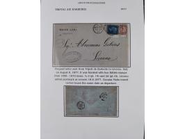 1851/1912, delightful exhibit collection with 37 covers and cards, covering the Ottoman, Italian and French Offices in Tripol