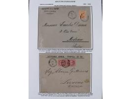 1851/1912, delightful exhibit collection with 37 covers and cards, covering the Ottoman, Italian and French Offices in Tripol