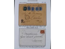 1851/1912, delightful exhibit collection with 37 covers and cards, covering the Ottoman, Italian and French Offices in Tripol