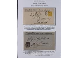 1851/1912, delightful exhibit collection with 37 covers and cards, covering the Ottoman, Italian and French Offices in Tripol