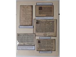 1638/1868, Ausstellungssammlung 'Vom Geleitsweg zur Poststraße', zu historischen Poststraßen in Sachsen, aufgezogen auf 7 gro