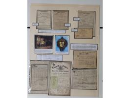 1638/1868, Ausstellungssammlung 'Vom Geleitsweg zur Poststraße', zu historischen Poststraßen in Sachsen, aufgezogen auf 7 gro