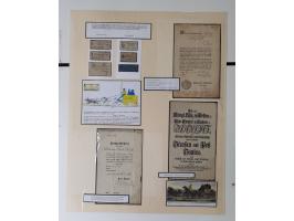 1638/1868, Ausstellungssammlung 'Vom Geleitsweg zur Poststraße', zu historischen Poststraßen in Sachsen, aufgezogen auf 7 gro