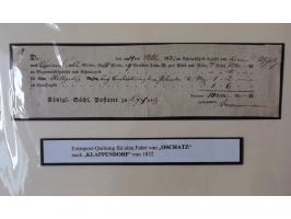 1638/1868, Ausstellungssammlung 'Vom Geleitsweg zur Poststraße', zu historischen Poststraßen in Sachsen, aufgezogen auf 7 gro